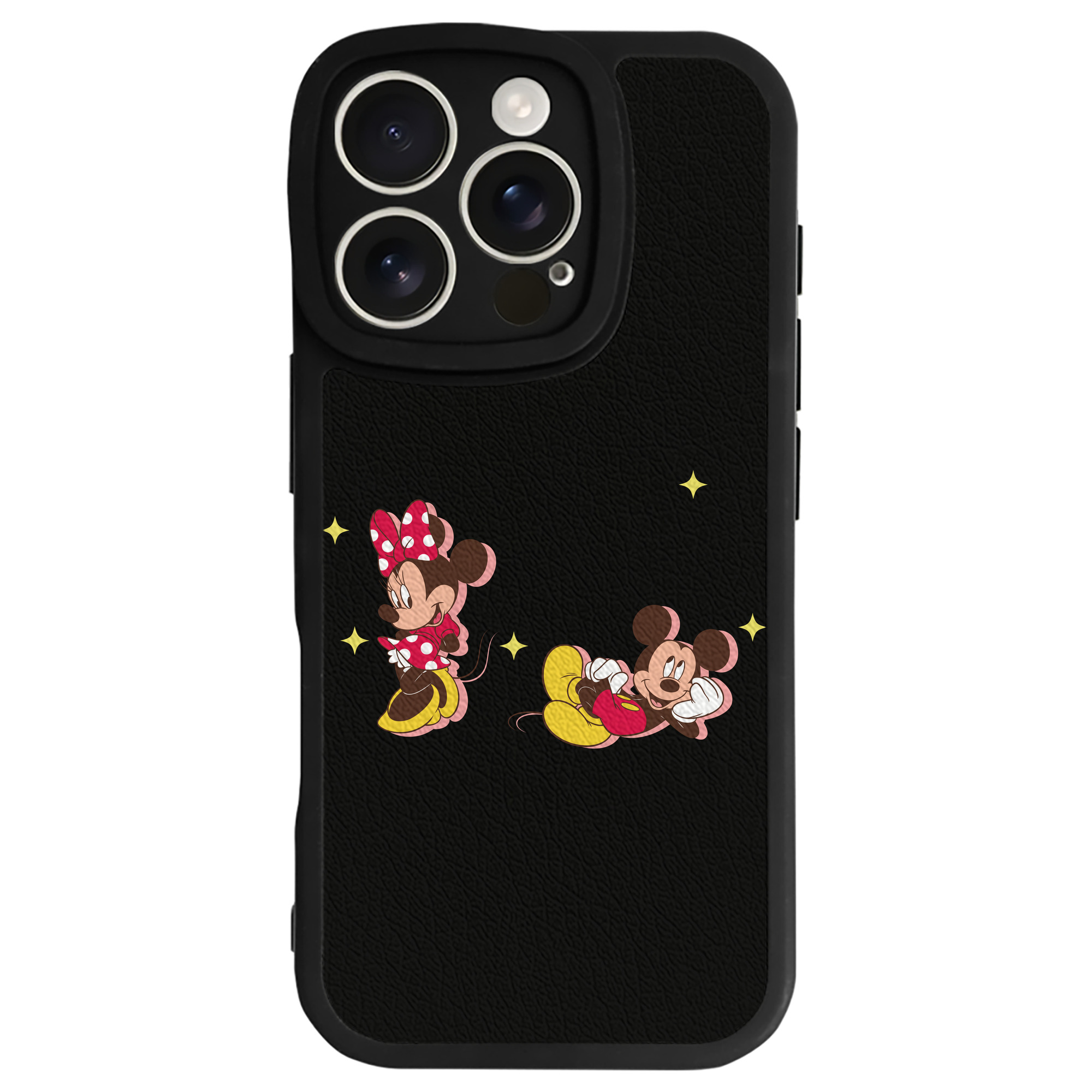（画像用） ミッキーマウス Mickey Mouse 【iPhone 16シリーズ対応】シリコンスマホケース（レザー調） 材質：シリコン